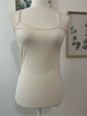 No Boundaries Women’s Cami Top, Cotton, White